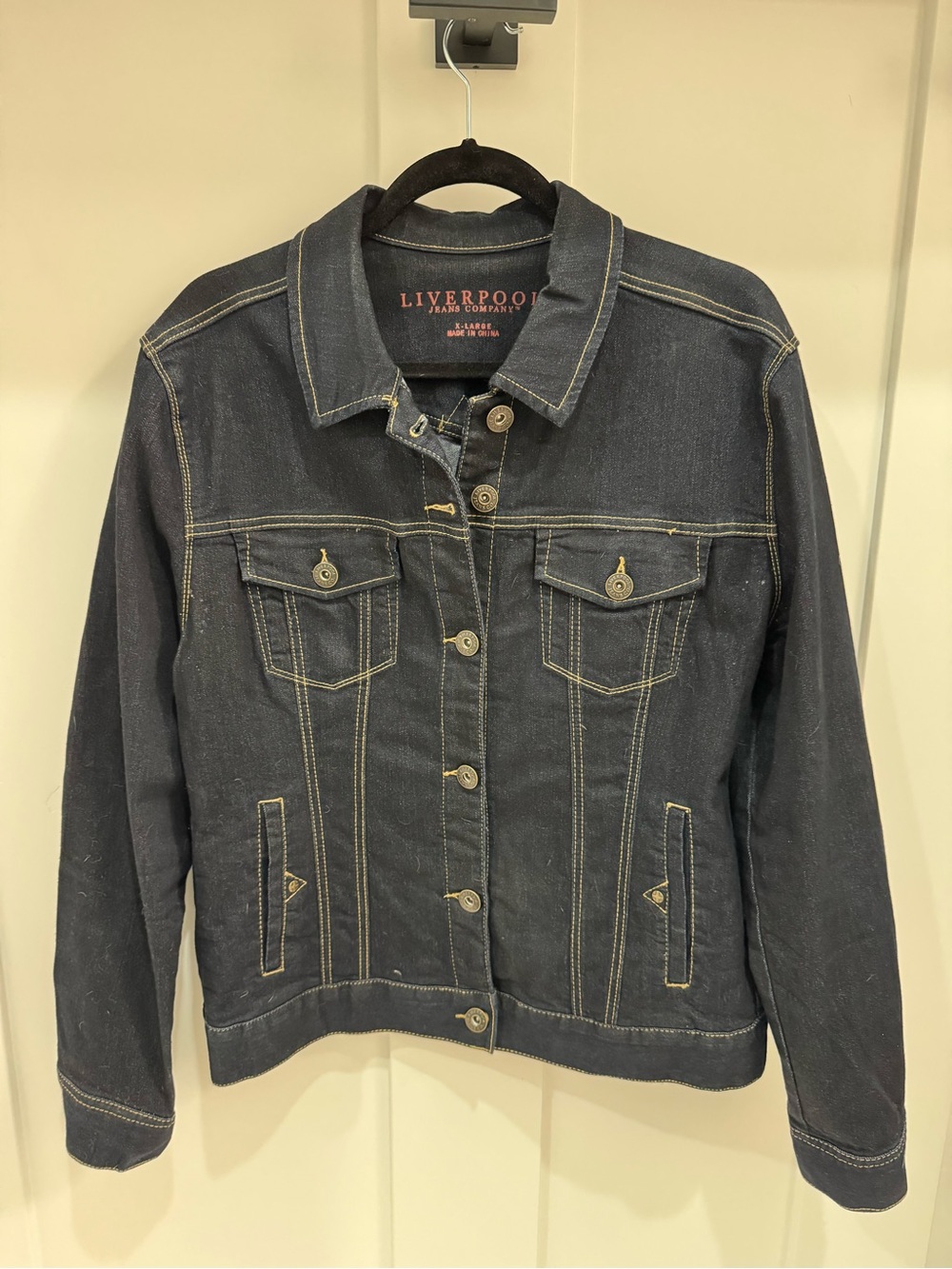 Liverpool Jeans Company Dark Indigo Denim Jacket with Contrast Stitching